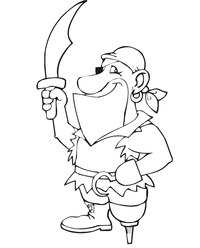 Plansa de colorat cu Pirati 50 46